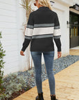 Quarter-Zip Collared Neck Sweater