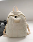 Quilted Polyester Backpack Bag