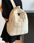 Quilted Polyester Backpack Bag