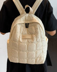 Quilted Polyester Backpack Bag