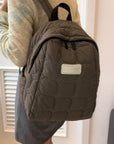 Quilted Polyester Backpack Bag