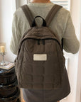 Quilted Polyester Backpack Bag