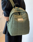 Quilted Polyester Backpack Bag