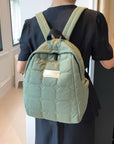 Quilted Polyester Backpack Bag