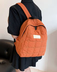 Quilted Polyester Backpack Bag