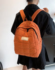 Quilted Polyester Backpack Bag