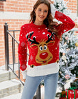 Reindeer Round Neck Sweater