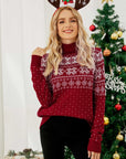 Christmas Snowflake Fair Isle Turtleneck Sweater