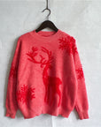 Reindeer and Snowflake Pattern Sweater