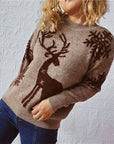 Reindeer and Snowflake Pattern Sweater