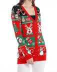 Reindeer Button Up Long Sleeve Cardigan