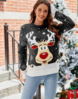 Reindeer Round Neck Sweater