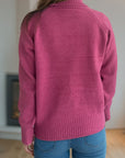 Ribbed Turtleneck Raglan Sleeve Sweater