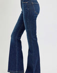 RISEN Full Size High Rise Flare Jeans with Pockets