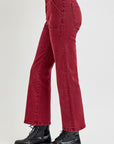 RISEN Full Size High Rise Straight Jeans with Patch Pockets