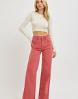 RISEN Full Size High Rise Tummy Control Wide Leg Jeans