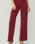 RISEN Full Size High Rise Wide Leg Cargo Jeans