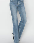 Light Gray RISEN Full Size Mid Rise Bootcut Jeans