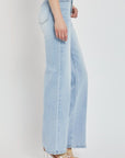 RISEN Full Size Wide Leg V Dipped Front Waist Jeans