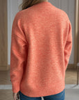 Round Neck Drop Shoulder Long Sleeve Sweater