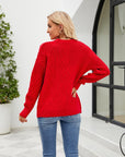 Round Neck Dropped Shoulder Sweater