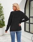 Round Neck Dropped Shoulder Sweater