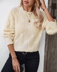 Round Neck Dropped Shoulder Sweater