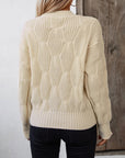 Round Neck Dropped Shoulder Sweater