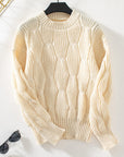 Round Neck Dropped Shoulder Sweater