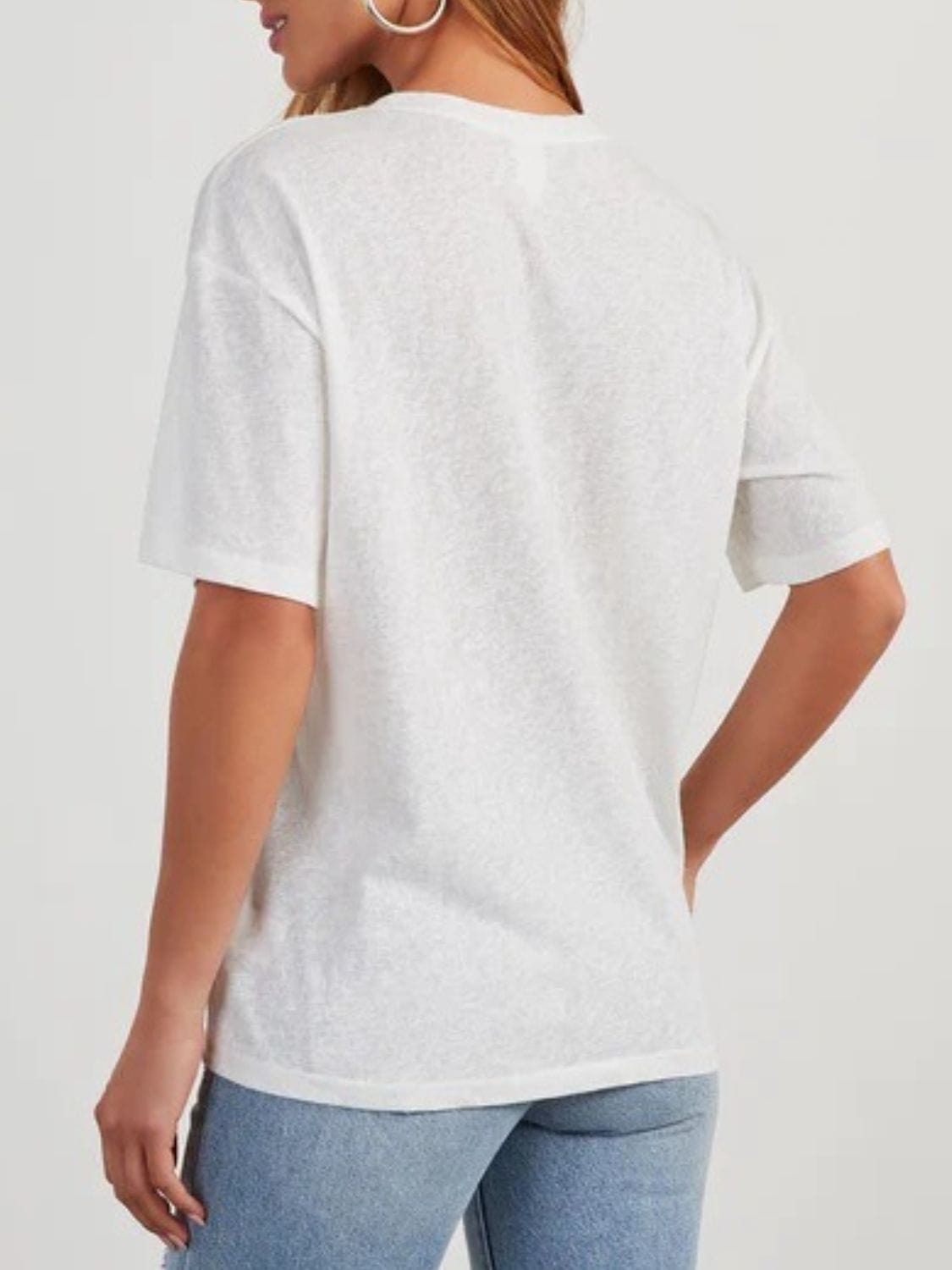 Light Gray Round Neck Half Sleeve T-Shirt