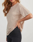 Gray Round Neck Half Sleeve T-Shirt