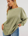 Round Neck Long Sleeve Sweatshirt