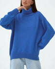 Turtle Neck Dropped Shoulder Sweater