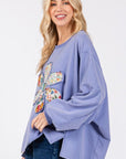 SAGE + FIG Flower Patch Dropped Shoulder Oversize Top