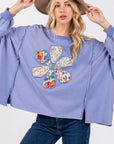 SAGE + FIG Flower Patch Dropped Shoulder Oversize Top