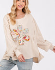 SAGE + FIG Flower Patch Dropped Shoulder Oversize Top