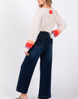 SAGE + FIG High Waist Wide Leg Jeans