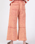 SAGE + FIG Mineral Washed Terry Wide Leg Pants