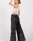 SAGE + FIG Mineral Washed Terry Wide Leg Pants