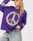 SAGE+FIG Peace Applique Patch Long Sleeve Top