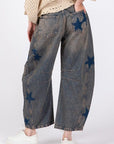 SAGE + FIG Star Wide Leg Jeans with Pockets