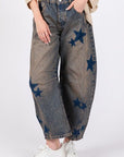 SAGE + FIG Star Wide Leg Jeans with Pockets