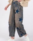 SAGE + FIG Star Wide Leg Jeans with Pockets