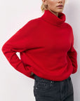 Basic Bae Turtleneck Long Sleeve Dropped Shoulder Sweater