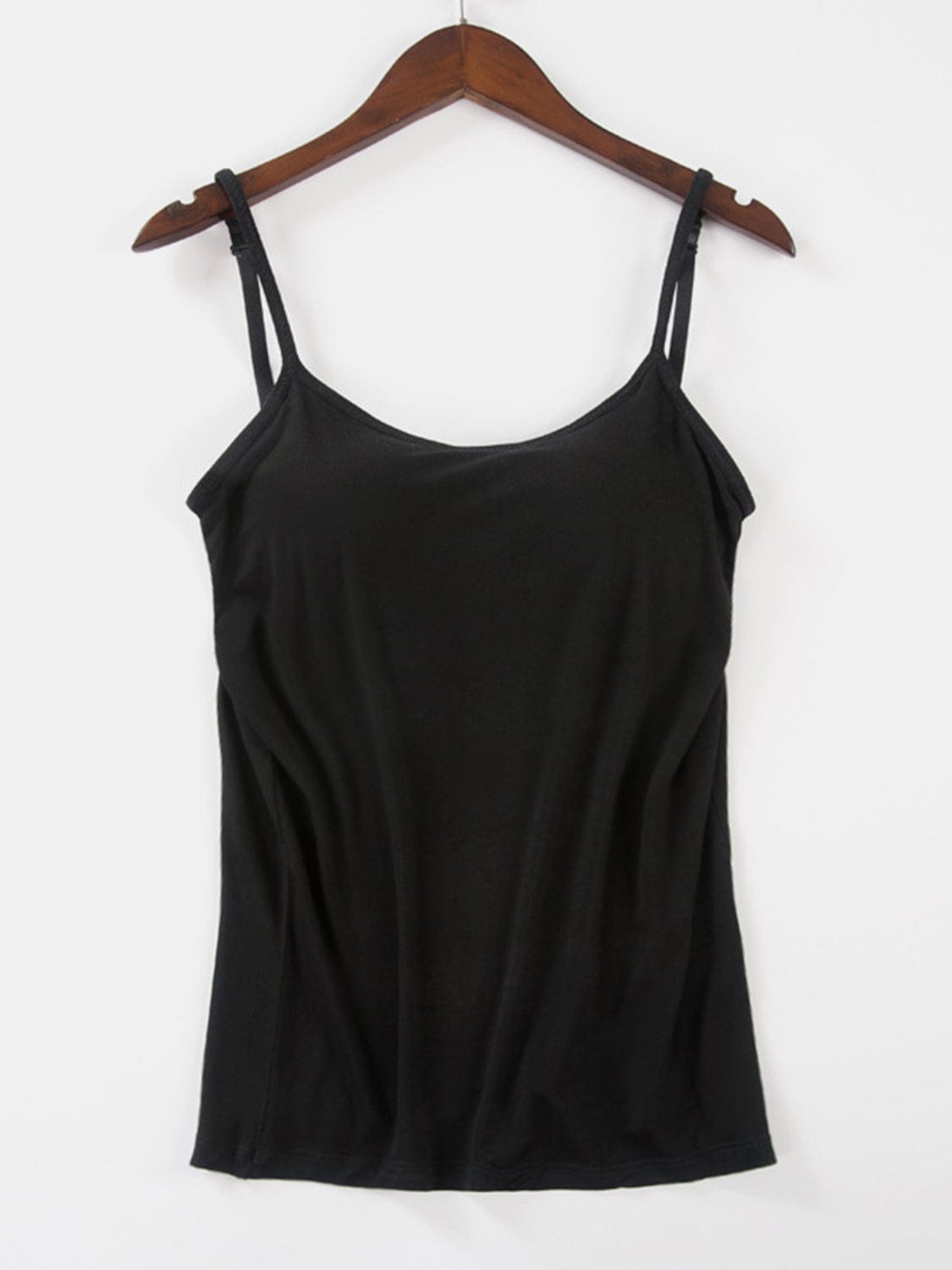 White Smoke Scoop Neck Adjustable Strap Cami