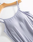 Light Gray Scoop Neck Midi Cami Dress with Bra