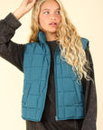 VERY J Zip Up Puffer Padded Warm Vest