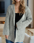 Sequin Detail Long Sleeve Hooded Cardigan