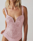 Sequin Wide Strap Bodysuit