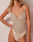 Sequin Wide Strap Bodysuit